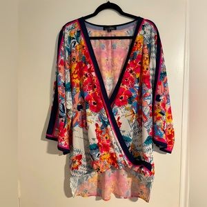 Suzanne Betro Japanese Kimono Inspired Tunic 1X